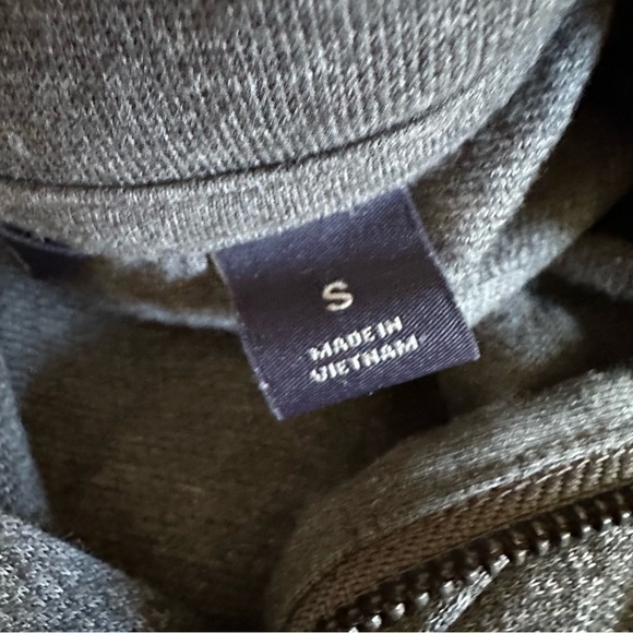 Hart Schaffner Marx Mens Small Gray Quarter Zip Pullover Shirt Cotton Knit Grey - Picture 4 of 5